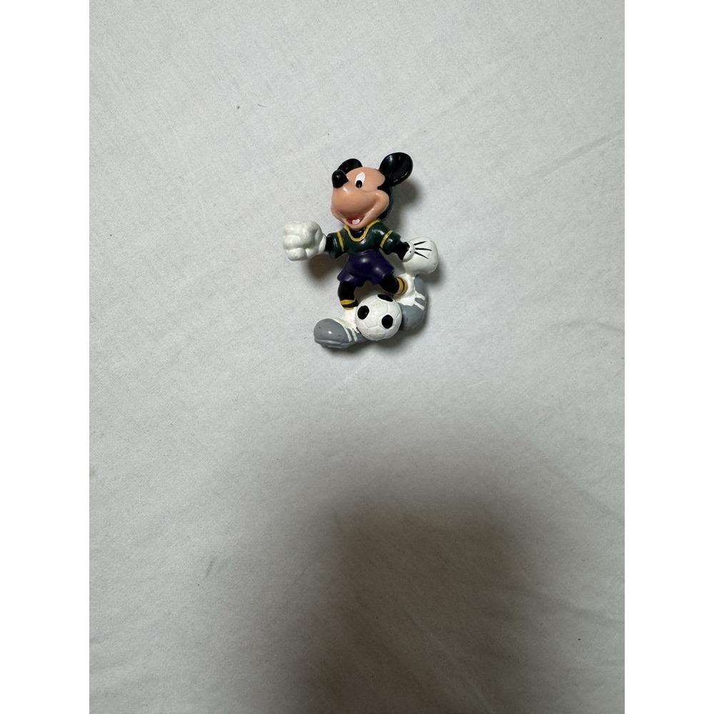 Disney Mickey Mouse Playing Soccer Miniature Figurine Toy Decoration Sports